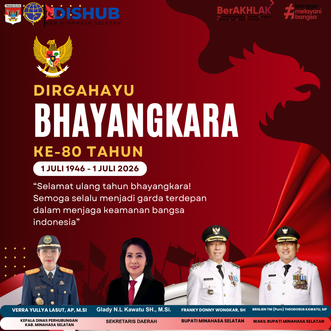 Merah Putih Ilustrasi Modern Ucapan Dirgahayu Bhayangkara Instagram Post